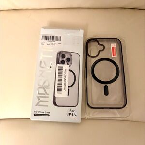 Sleek Black Magnetic Case for iPhone 16